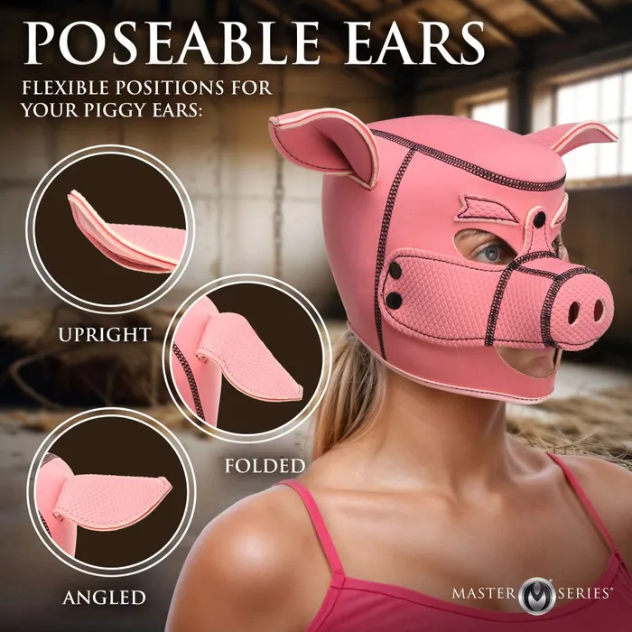 Master Series Swine Pig Neoprene Hood Master Series Male Sex Toys