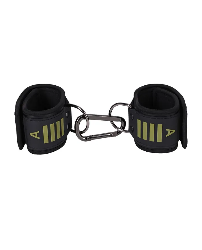 Anal Fort Troff Tactical Ankle Cuffs BlackGreen Doc Johnson