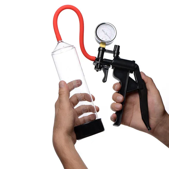 XR Brands Male Sex Toys Master Series Penis Pump With Pressure Gauge