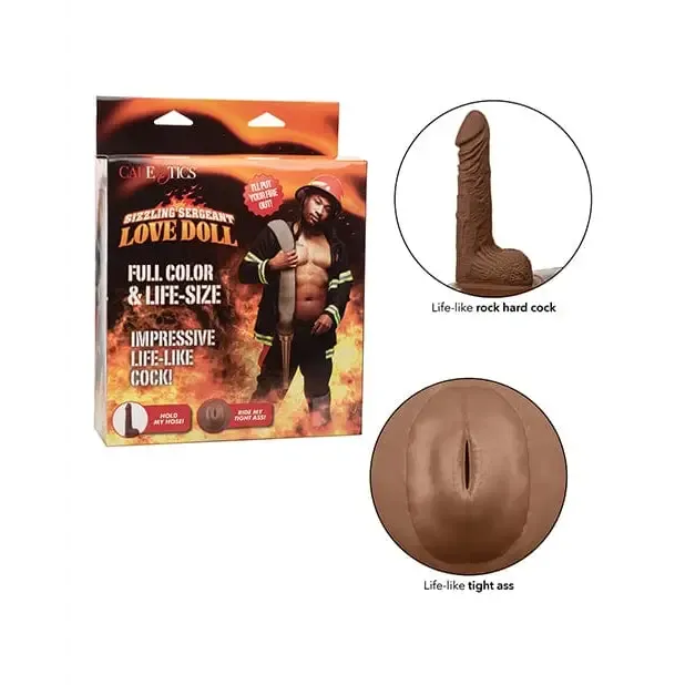 Sizzling Sergeant Love Doll Brown CalExotics Male Sex Toys Sizzling Sergeant Love Doll Brown CalExotics Male Sex Toys