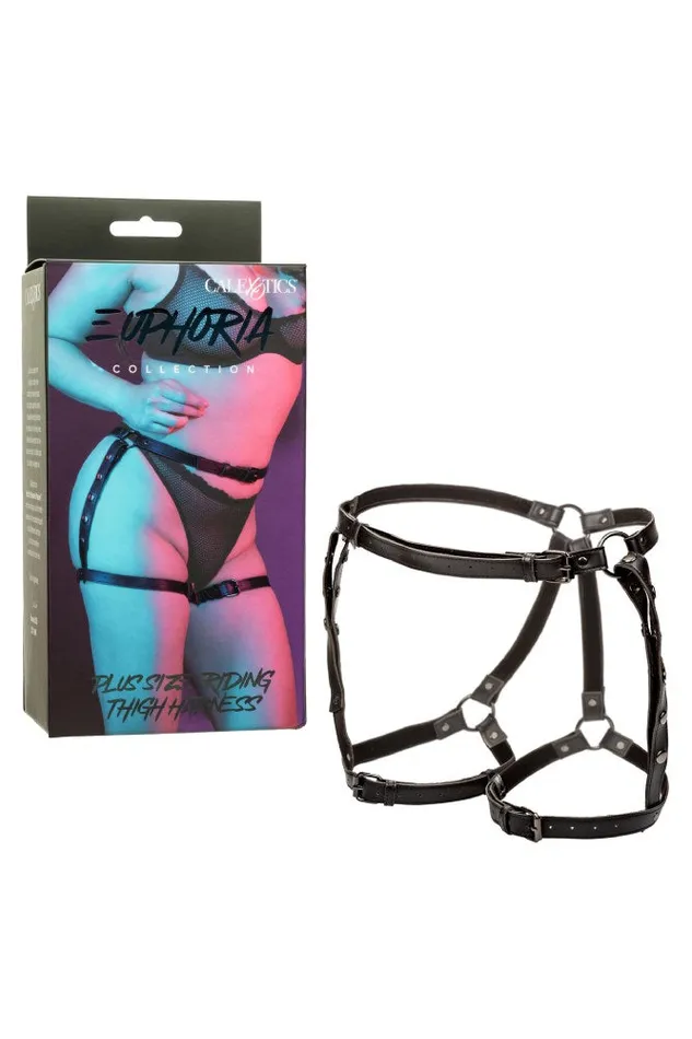 Cal Exotics Plus Size Cal Exotics Euphoria Collection Riding Thigh Harness Plus Size Black Cal Exotics Plus Size Cal Exotics Euphoria Collection Riding Thigh Harness Plus Size Black