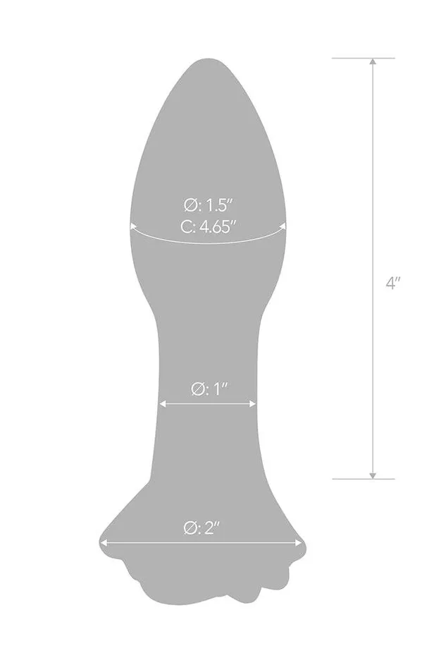 Gls Rosebud 5 Glass Butt Plug Pink Electric Eel Anal