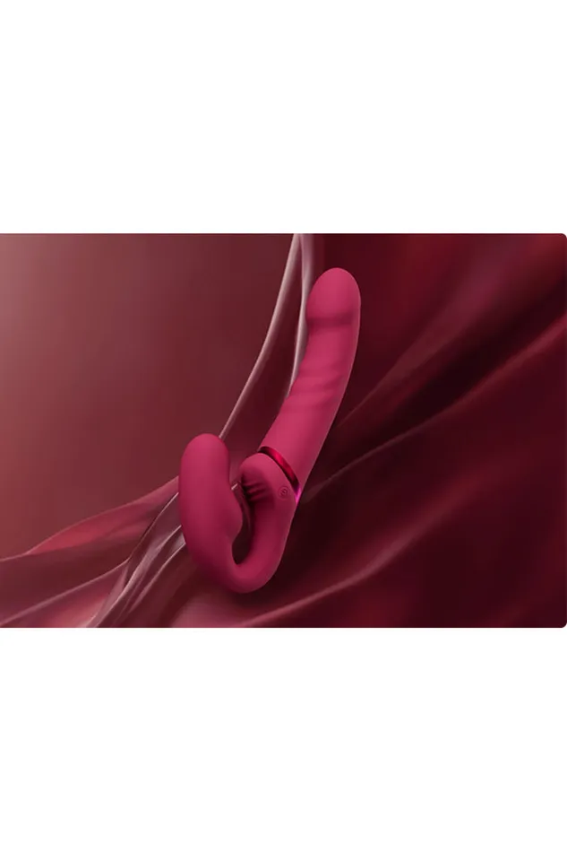 Lovense Lapis AppControlled Strapless Strapon Pink Lovense Vibrators