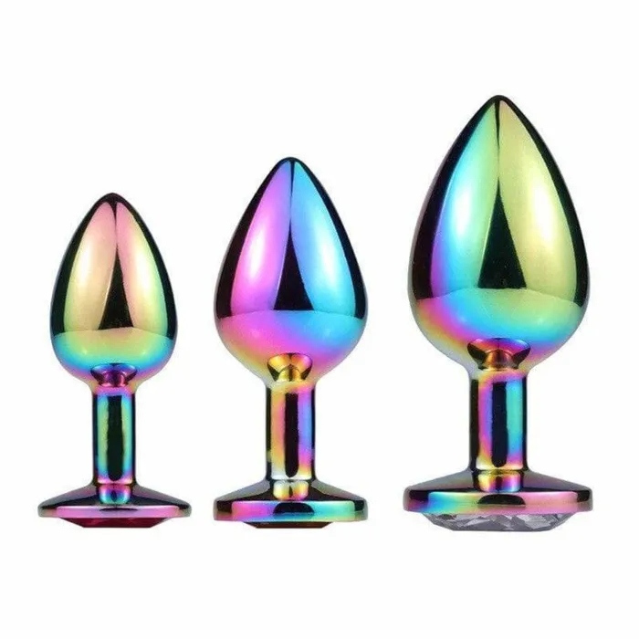 Male Sex Toys Lovegasm Colorful Jewel Metallic 3Piece Princess Anal Training Kit