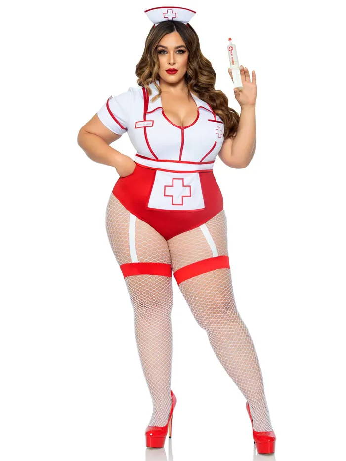 Plus Nurse Feelgood Sexy Costume 3x4x White Red Leg Avenue Vibrators