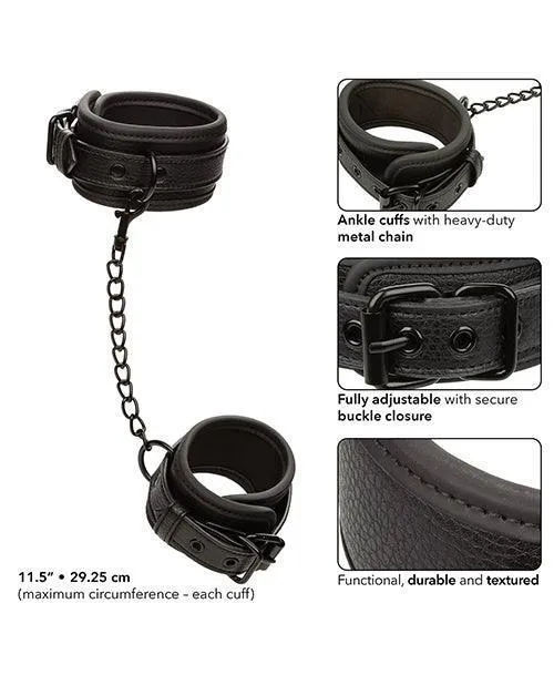 California Exotic Novelties Anal Nocturnal Collection Adjustable Ankle Cuffs Black