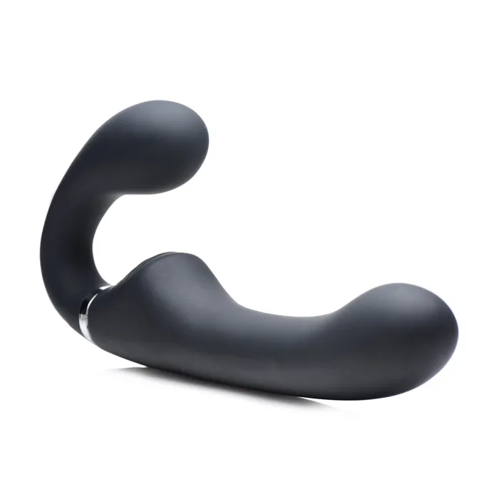 10X Mighty Rider Vibrating Strapless Strapon Black Strap U Female Sex Toys