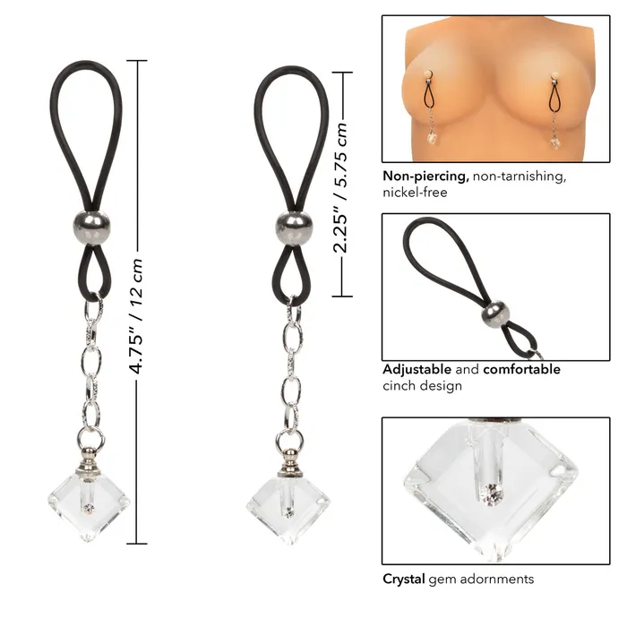 CALIFORNIA EXOTIC NOVELTIES Female Sex Toys NONPERCING NIPPLE JEWELRY CRYSTAL GEM