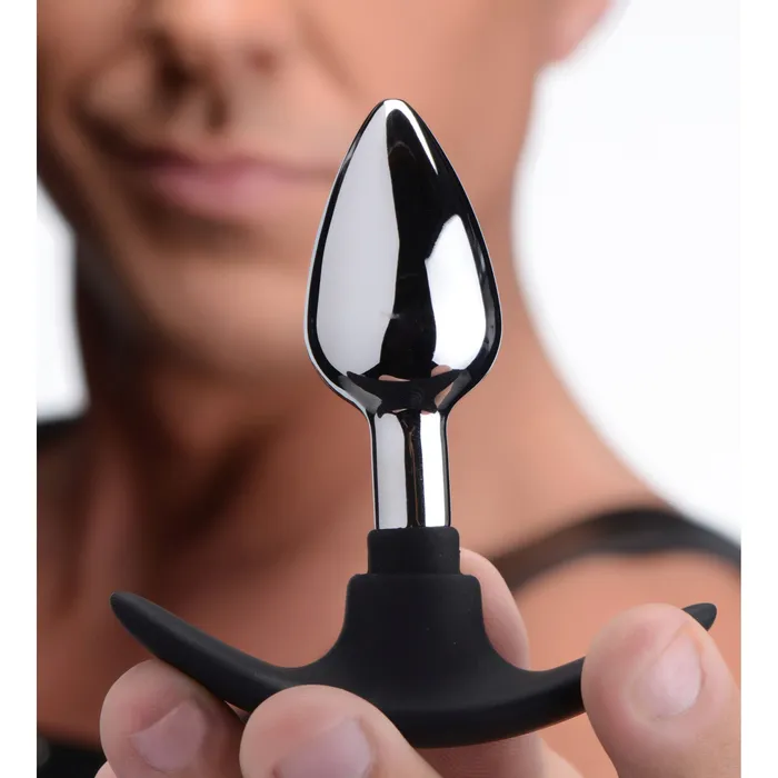 Dark Invader Metal and Silicone Anal Plug Small Master Series Male Sex Toys Dark Invader Metal and Silicone Anal Plug Small Master Series Male Sex Toys