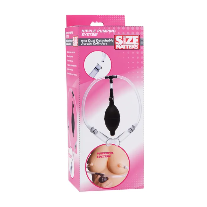 Female Sex Toys Size Matters Nipple Pumping System with Detachable Cylinders