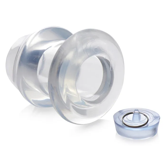 Master Series Ass Bung Clear Hollow Anal Dilator with Plug XL Male Sex Toys