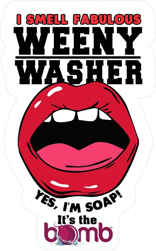 Vibrators Its the Bomb Weenie Washer Purple Mouth Gag Gift in a Gift Can