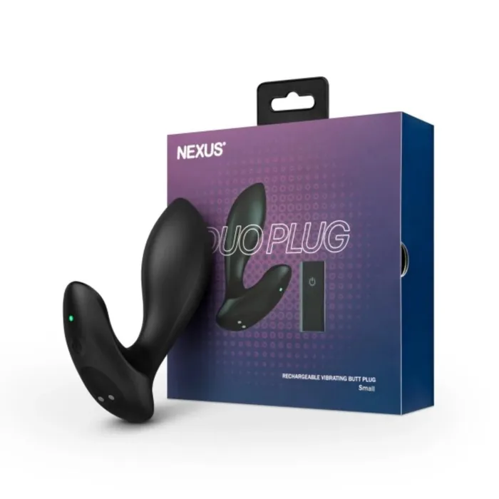 Anal Nexus Duo Rechargeable Remote Control Vibrating Butt Plug Black Small Nexus