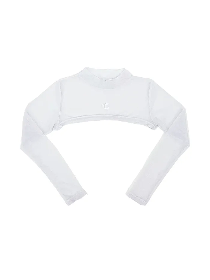 Chaturbate Store Male Sex Toys White Mesh Super Cropped Long Sleeve