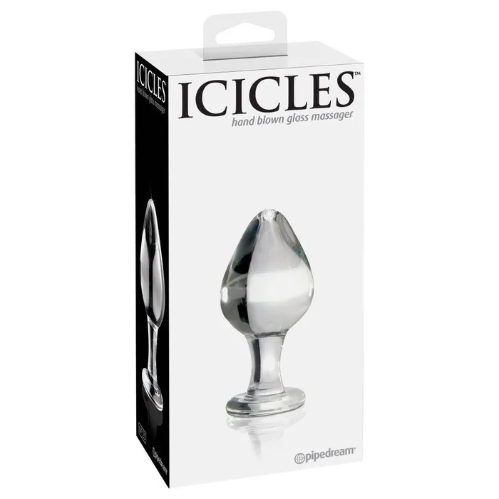 Icicles Anal Icicles No 25 Fat Clear Glass Dildo Butt Plug