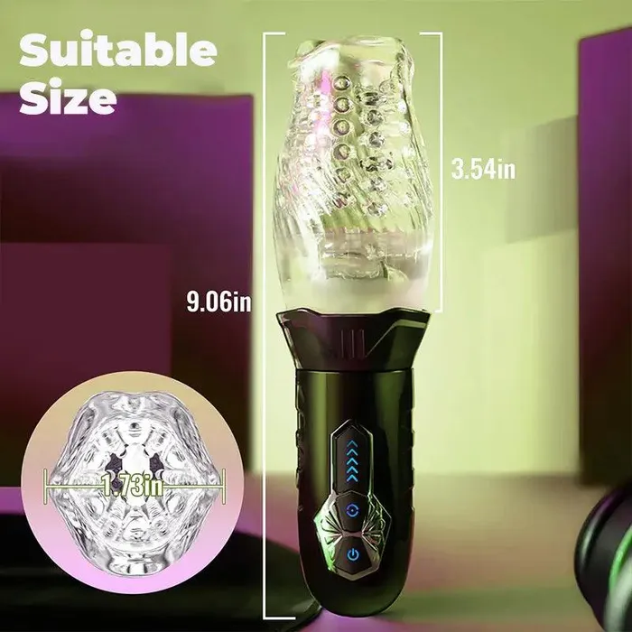 Inyarose Female Sex Toys Transparent Rotating Vibrating Masturbation Cup