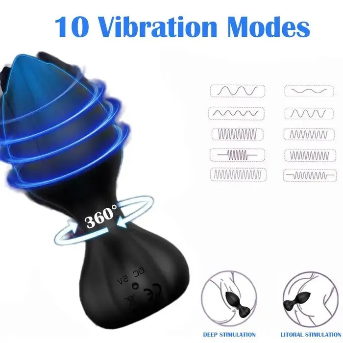 Inyarose Male Sex Toys Rose Vibrating Anal Plug