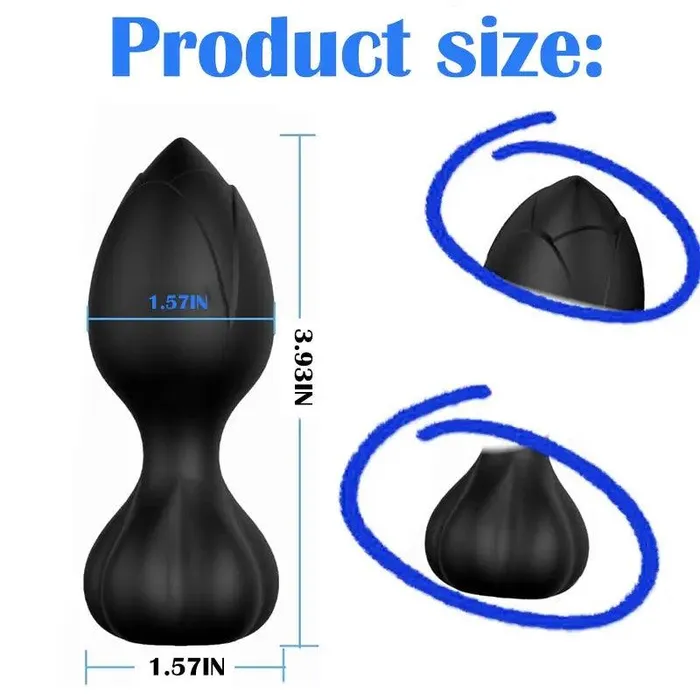 Inyarose Male Sex Toys Rose Vibrating Anal Plug