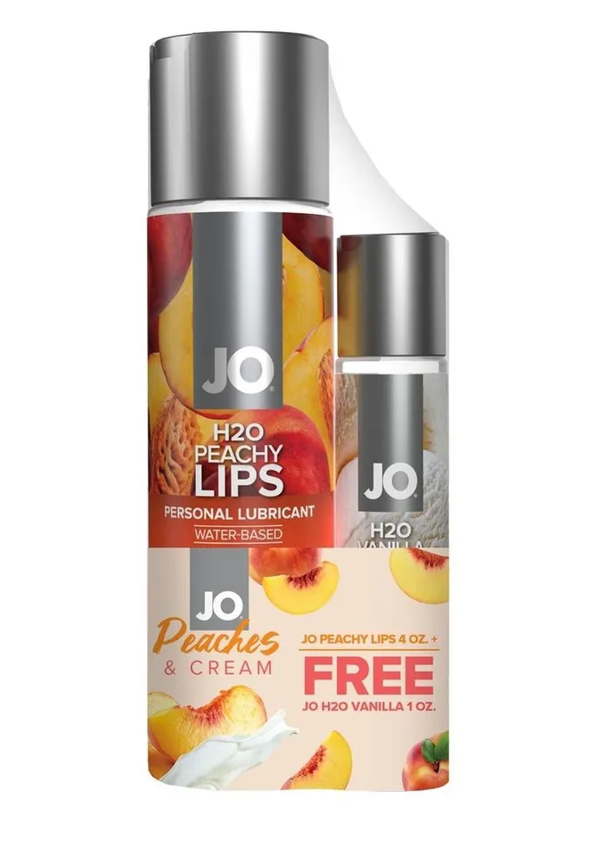 System JO Vibrators JO H2o Peachy Lips 4oz H2o