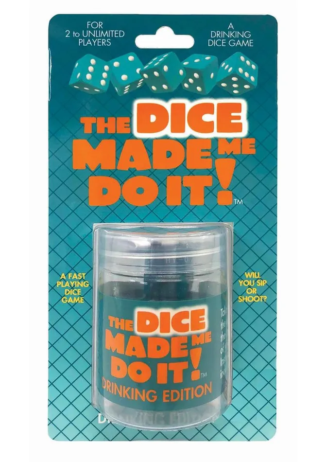 Adult Party and Games The Dice Made Me Do It Drinking Edition Male Sex Toys