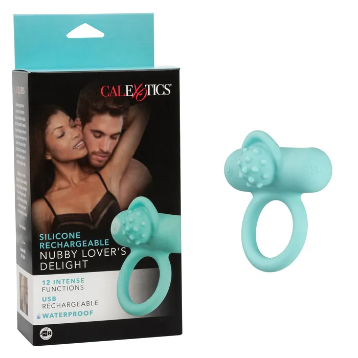 CalExotics Vibrators Silicone Rechargeable Nubby Lovers Delight Blue CalExotics Vibrators Silicone Rechargeable Nubby Lovers Delight Blue