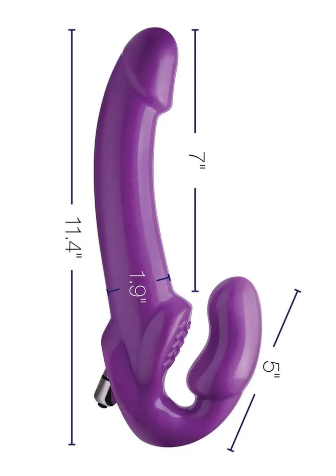 Female Sex Toys STRAP U Strap U 7x Revolver Thick Vibrating Strapless StrapOn Dildo