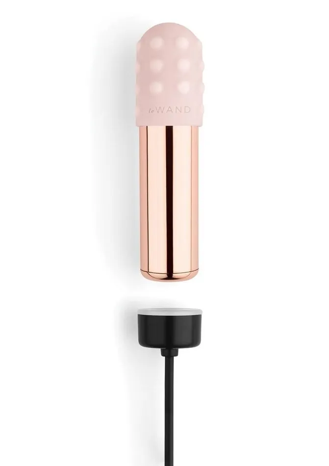 Le Wand Female Sex Toys Le Wand Bullet Rechargeable Vibrator with Textured Silicone Sleeve and Ring Le Wand Female Sex Toys Le Wand Bullet Rechargeable Vibrator with Textured Silicone Sleeve and Ring