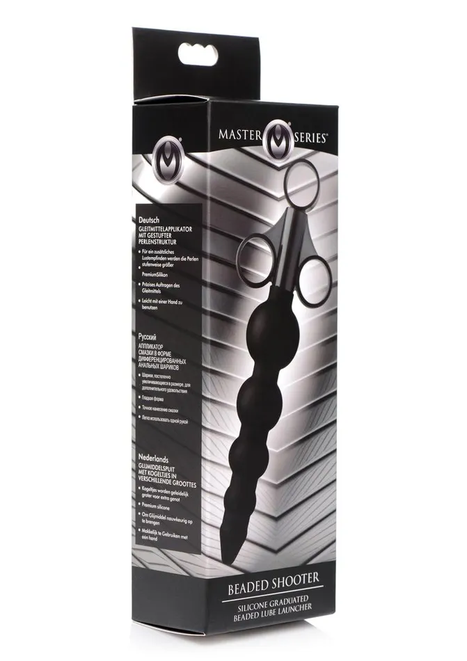 Male Sex Toys Master Series Silicone Graduated Beads Lubricant Launcher Master Series