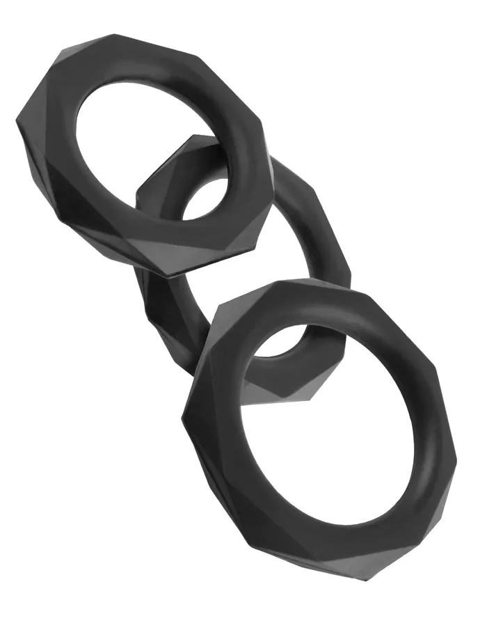 Pipedream Anal Fantasy CRingz Silicone Designer Stamina Set Black