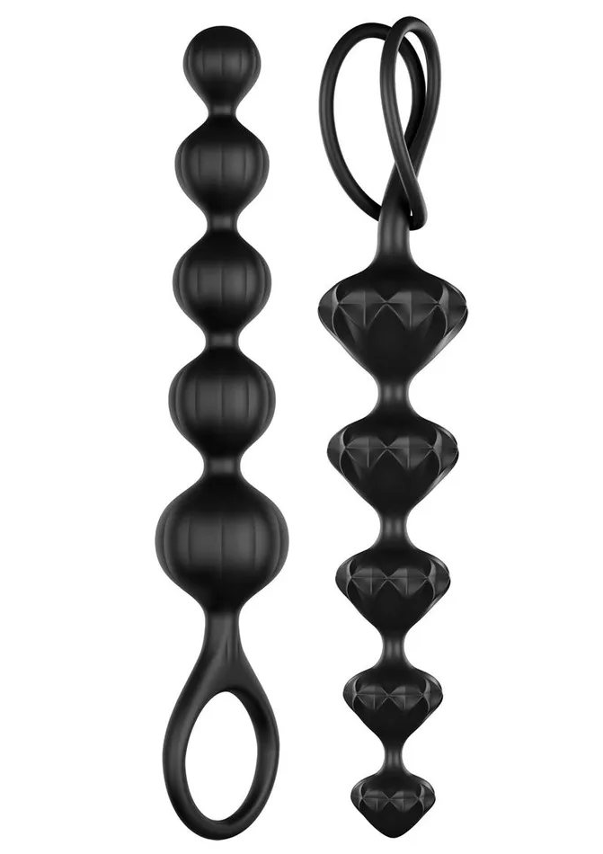 Satisfyer Anal Satisfyer Love Beads Silicone Anal Beads Black 2 Each