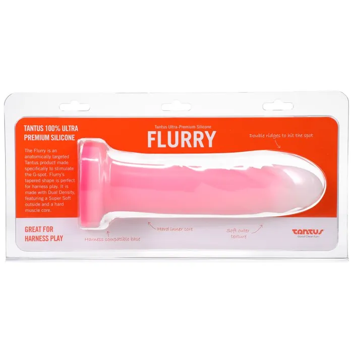 Tantus Dildos Flurry Dual Density Dildo Rose Quartz